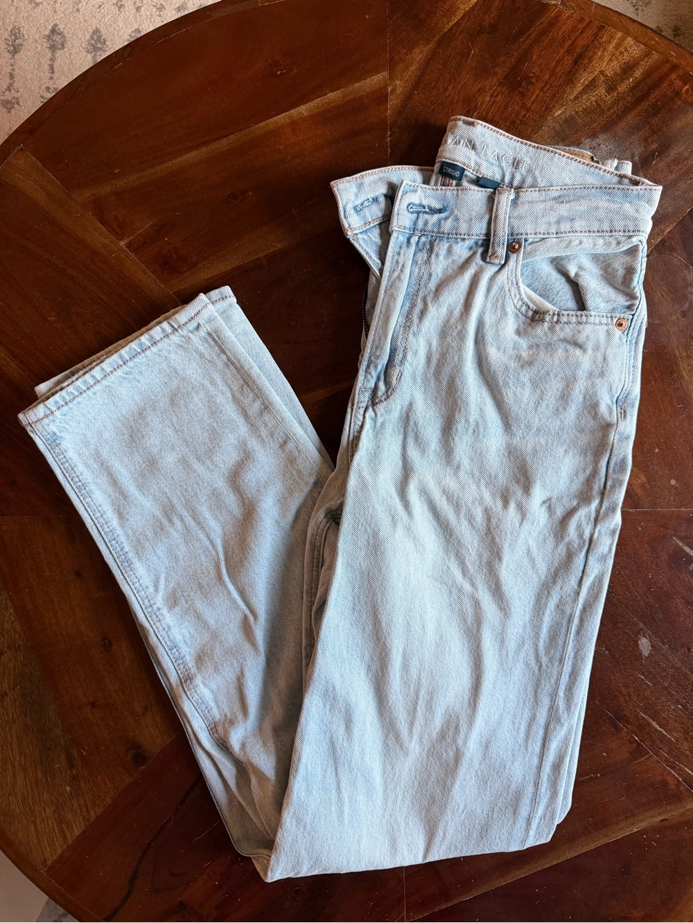 American Eagle Outfitters Pale Blue Straight Leg Jeans